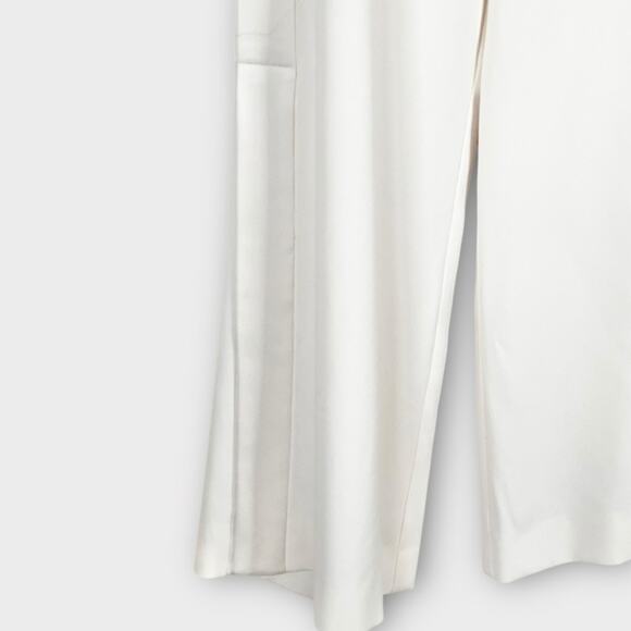 MARELLA 365 Crepe Split Leg Wide-Leg Crop Trousers Sz 28 Old Money Quiet Luxury - Picture 2 of 4